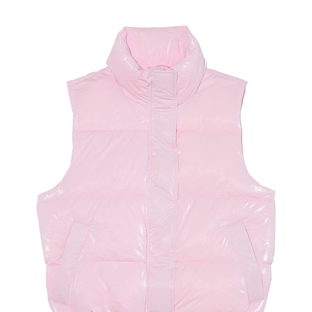 Pink High shine marshmallow Puffer Vest by pink Victoria’s Secret xxl nwt!